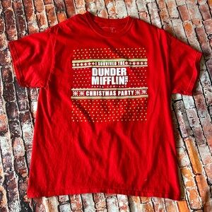 The Office Dunder Mifflin Christmas Party Shirt Size Large